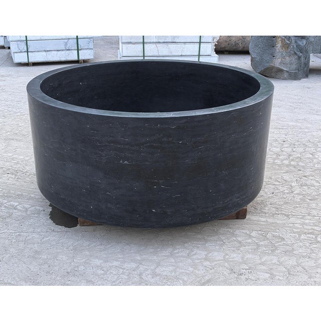 Japanese Limestone Soaking Bath Tub For Sale - Image 4 of 5