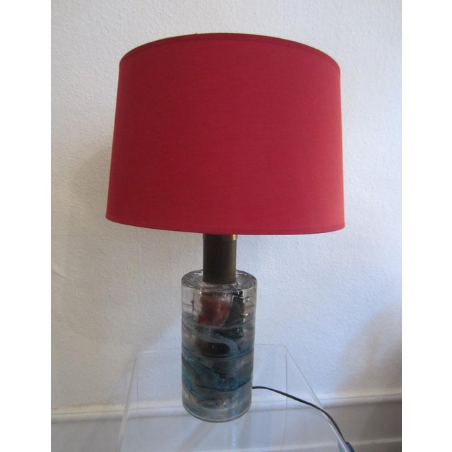Large Mid-Century german Layered Glass Table Lamp from the Limburg Glassworks, 1960s For Sale - Image 4 of 9