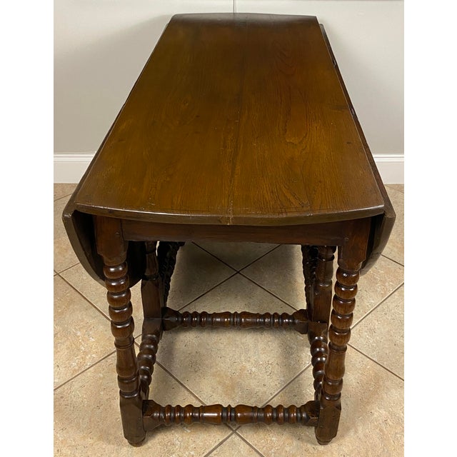 English William and Mary Gateleg Table Barley Twist Legs, 17th–Early 18th C. For Sale In Miami - Image 6 of 13
