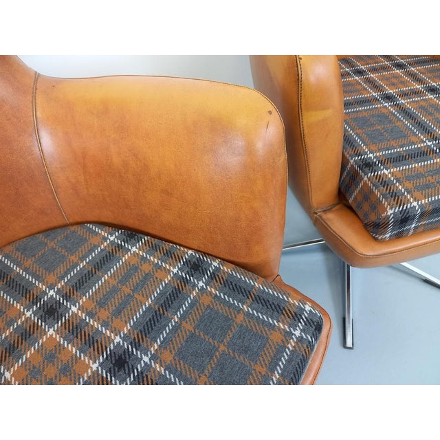 1970s Set of Vintage Skai and Chrome Armchairs, 1970s For Sale - Image 5 of 18