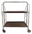Vintage 1970s German Bremshey Chrome & Brown Folding Bar Cart For Sale