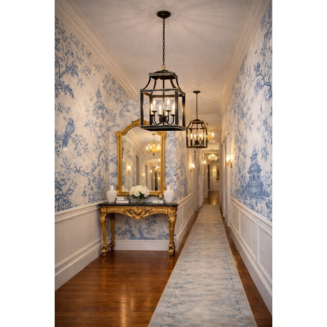 Chinoiserie Black & Gold Lantern - Medium, 18.5" For Sale - Image 3 of 4