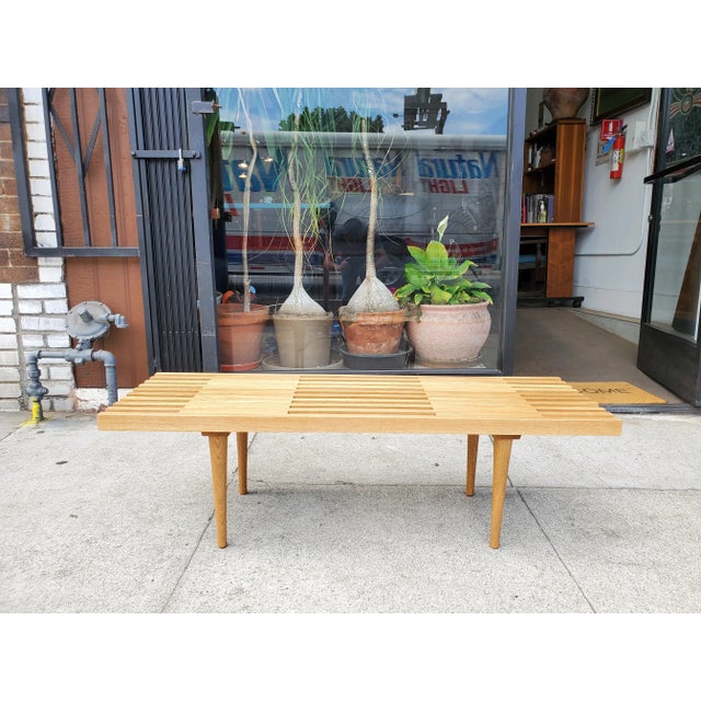 Solid White Oak Slat Coffee Table For Sale - Image 12 of 16