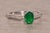 Silver The 42nd Avenue: Emerald and Diamond Ring in White Gold For Sale - Image 8 of 11