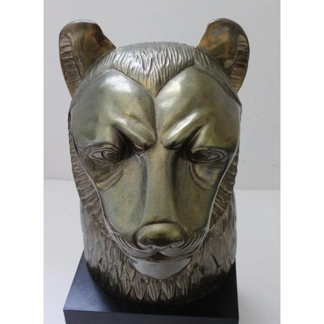 Metal Chapman Sculpture Egyptian Goddess For Sale - Image 7 of 13