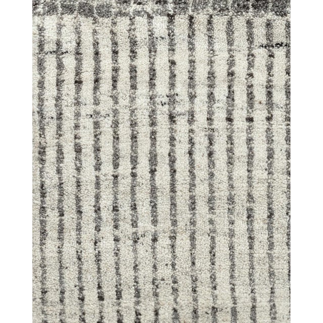 Textile Organic Day Modern Undyed Wool Ivory Brown-Gray Hand Woven Rug 12ft 3in X 14ft 10in For Sale - Image 7 of 7