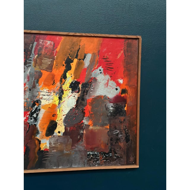 Kulo Green, Composition, 1950s, Oil Painting on Panel, Framed For Sale - Image 5 of 18