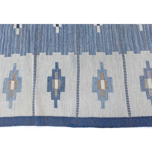 Doris Leslie Blau Vintage Swedish Flat-Weave Rug by Erik Lundberg For Sale - Image 4 of 8
