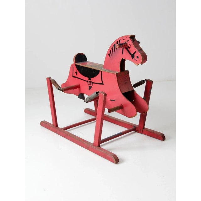 Vintage Spring Rocking Horse Toy For Sale - Image 6 of 10