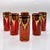 Italian Red Highball Glasses with 24k Gold Garlands from Interglass, 1980s, Set of 6 For Sale - Image 4 of 14