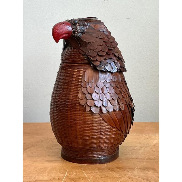 Late 20th Century Vintage Shanghai Weave Parrot Basket For Sale - Image 5 of 12