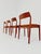 Danish teak dining chairs by David Nygrens Möbelfabrik, 1960s, set of 4. The chair frames are made from solid teak and are...