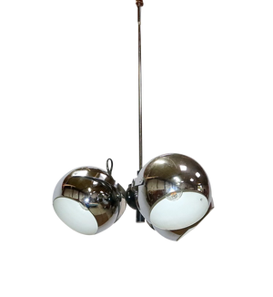 Chrome & Metal Eyeball Suspension Light, 1960s