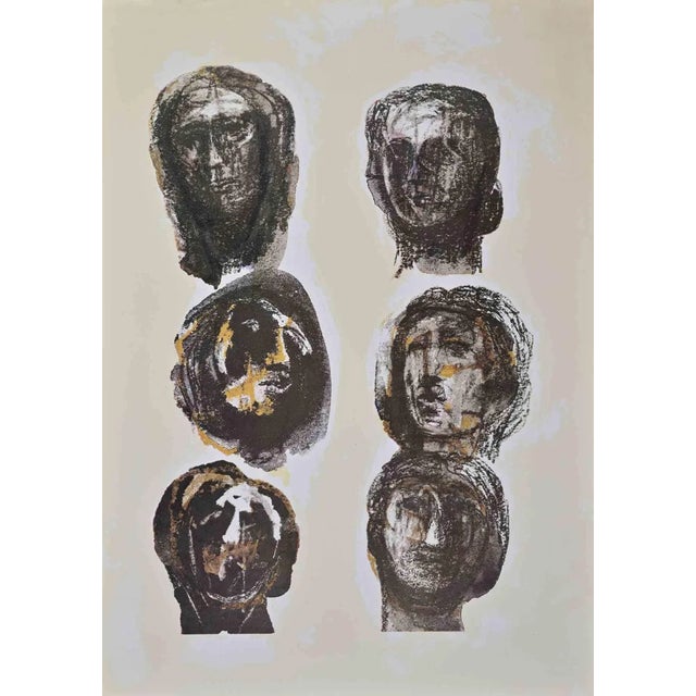 Henry Moore, Six Heads Olympians, Photolithograph, 1983 For Sale