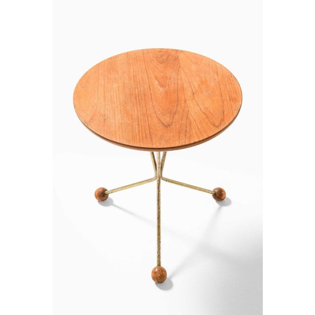Bord På Burk Side Table in Brass, Teak and Metal from Alberts, 1950s For Sale - Image 3 of 5