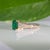 1Ct Zambian Emerald Ring With Earth-Mined Diamond Accents: Solid 14k Gold, 7x5mm, Size 6.75 For Sale In Columbus - Image 6 of 9