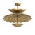 Handmade Brass Lotus Flush Mount Ceiling Light, Antique Floral Fixture For Sale - Image 12 of 12