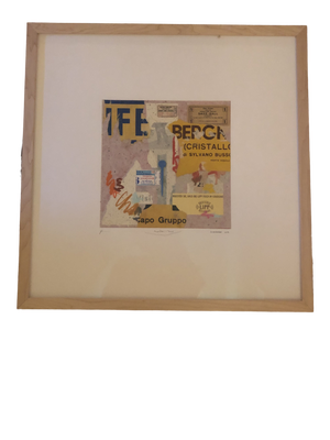 Contemporary Abstract Collage by Richard Meier, Framed
