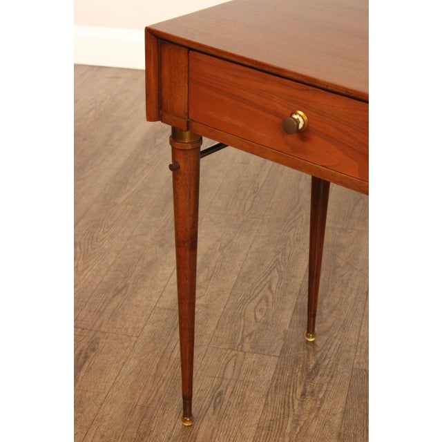 Mid 20th Century Mid-Century Modern Walnut Writing Desk For Sale - Image 10 of 12