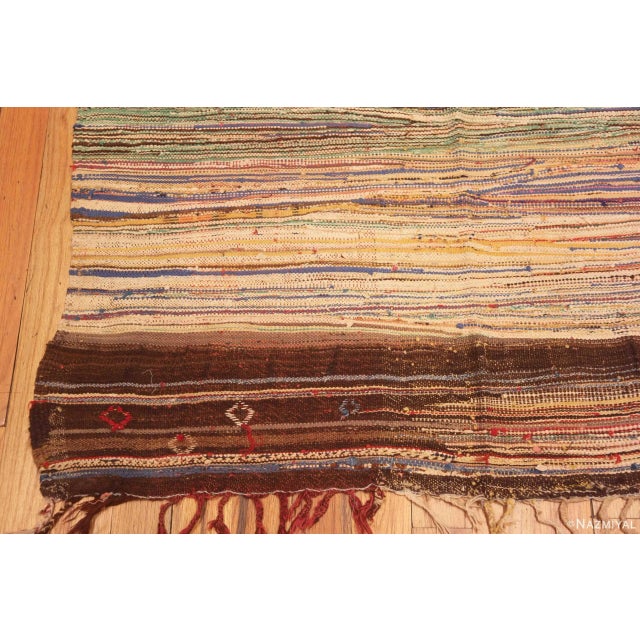 Nazmiyal Collection Primitive Design Vintage Moroccan Kilim Rug For Sale - Image 9 of 9
