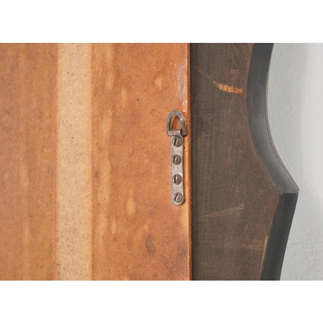 Mid Century Beveled Wall Mirror With Brass Accents For Sale - Image 10 of 10