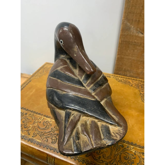 19th Century Carved & Lacquered Wooden Korean Duck Figure For Sale - Image 4 of 6