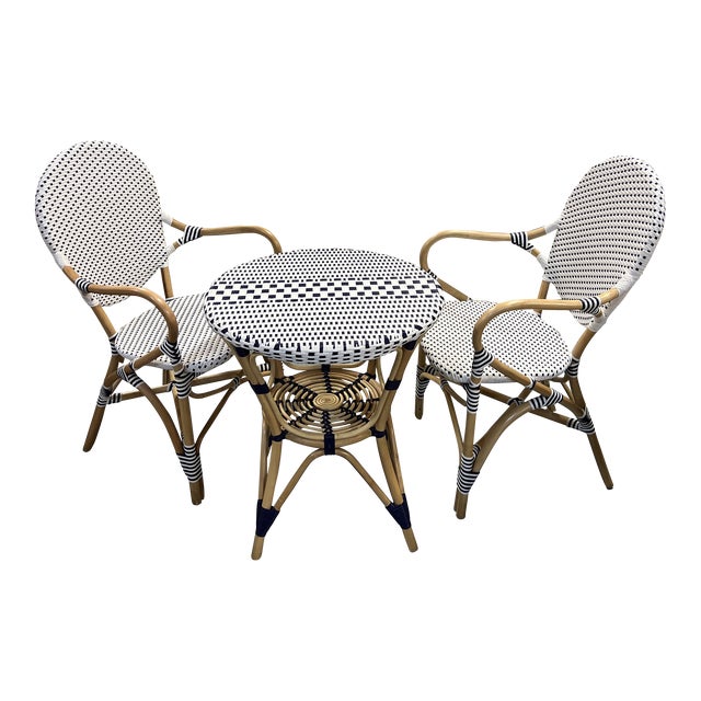 3 Piece French Riviera Style Bistro Dining Set Chairish