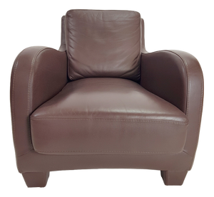 Modern Brown Leather Armchair from Musa Design, Italy, 1990s