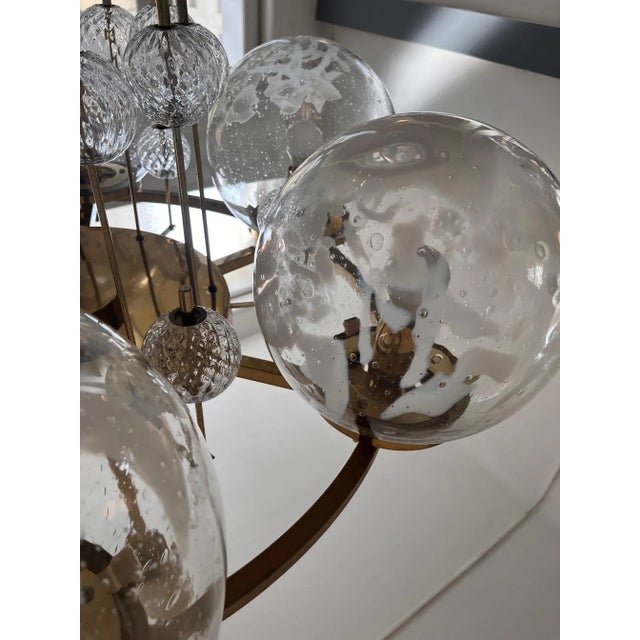 Gold Vintage Chandelier by Kamenicky Šenov, Czechoslovakia, 1970s For Sale - Image 8 of 13