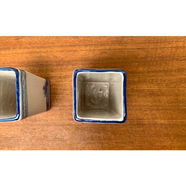 Vintage Italian Handpainted Vase from Larucci Italy, 1970s, Set of 2 For Sale - Image 3 of 18