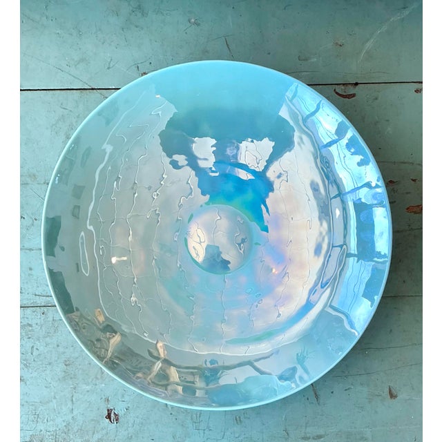 Vintage Murano Iridescent Centerpiece Bowl For Sale - Image 11 of 12