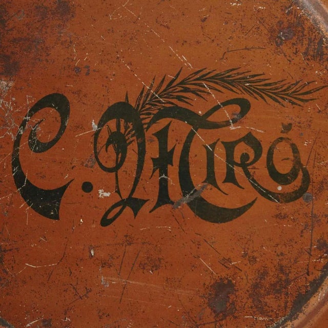 19th Century Art Nouveau Metal Plate by R. Casas and C. Miró For Sale - Image 5 of 10