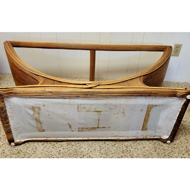 1970s Pencil Reed Console Table Gabriella Crespi Style For Sale - Image 12 of 14