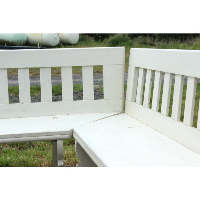1940s Antique Corner Bench, Czechoslovakia 1940s, Set of 2 For Sale - Image 5 of 13