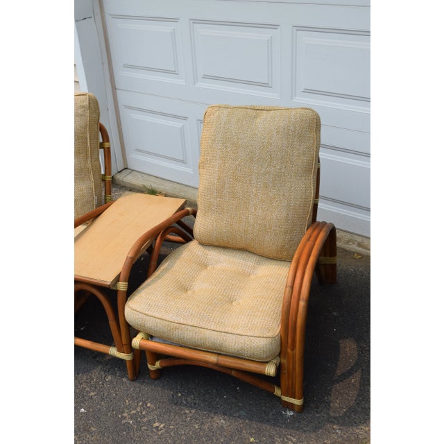 Vintage Ritts Tropitan Rattan Bamboo Bentwood Patio Set, 3 Pieces For Sale - Image 4 of 8