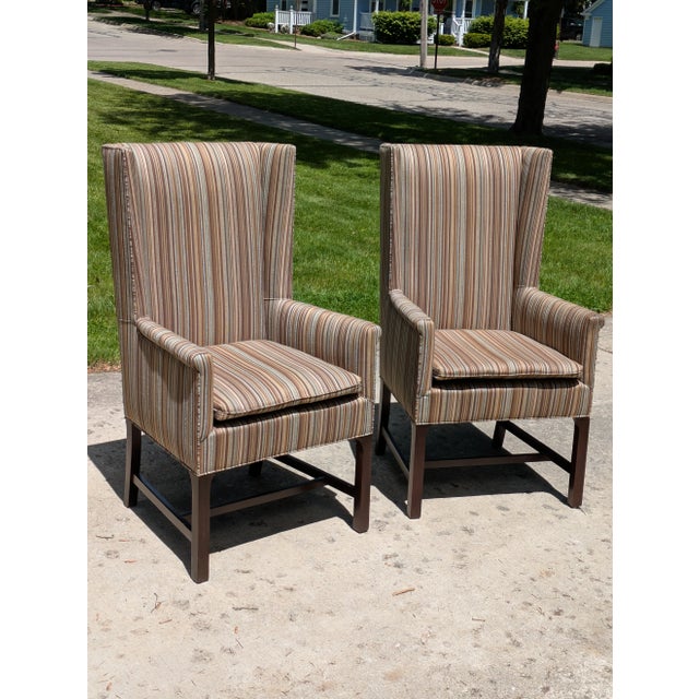 Wood Late 20th Century Pair of Handmade Deleware Host Chairs by Hickory Chair For Sale - Image 7 of 10