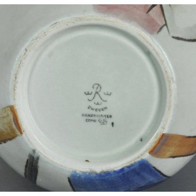 1960s 1960 Hand Painted Carl Harry Stalhane Rorstrand Pitcher Bowl Cup - 3 Piece Group For Sale - Image 5 of 12