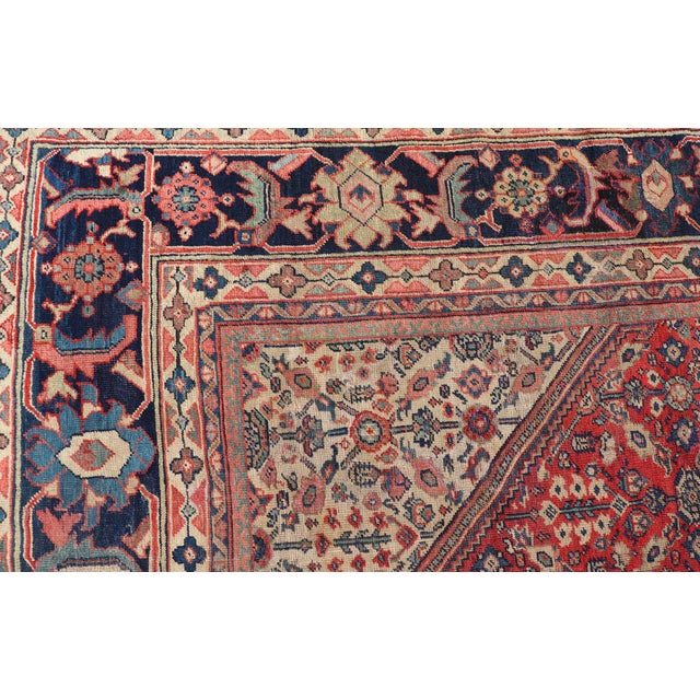 Textile Antique Persian Sultanabad Large Gallery Rug With Sub-Geometric Motifs For Sale - Image 7 of 16