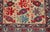 Textile Vintage Turkish Oushak Rug With Bold Red, Blue, and Gray Tribal Motifs For Sale - Image 7 of 10