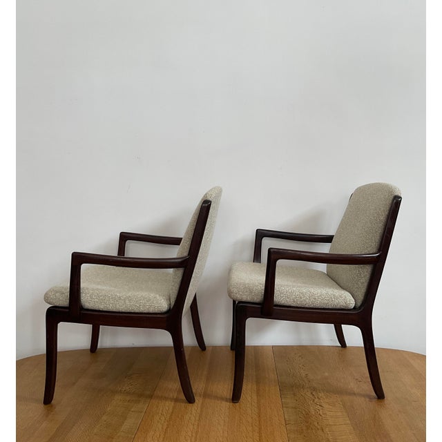 Brown 1960s Pair of Ole Wanscher Mahogany 'Senator' Lounge Chairs for Cado For Sale - Image 8 of 13