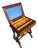 19th Century, American Victorian Walnut, Sewing Table Refurbished. For Sale