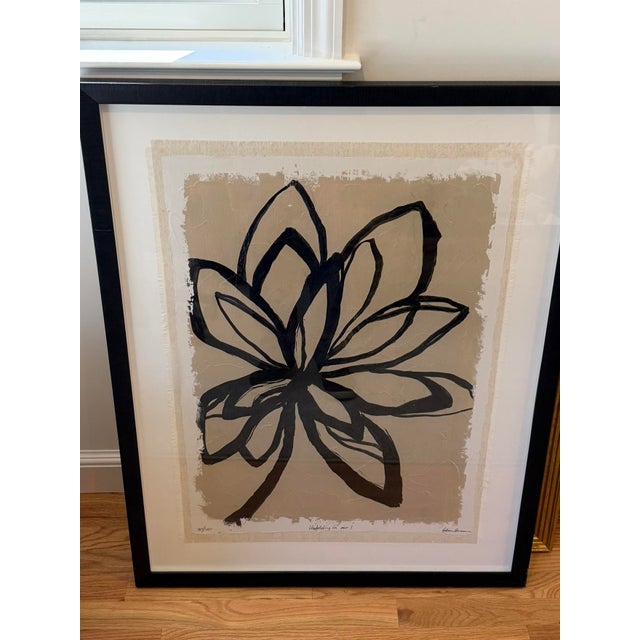 Late 20th Century Late 20th Century "Unfolding in I" Framed Abstract Botanical Print, Signed & Numbered 181/1200 For Sale - Image 5 of 10