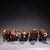 Traditional Late 20th Century Set of 5 Gilt Bronze Ox Figures With Splashed Gold Decoration For Sale - Image 3 of 10