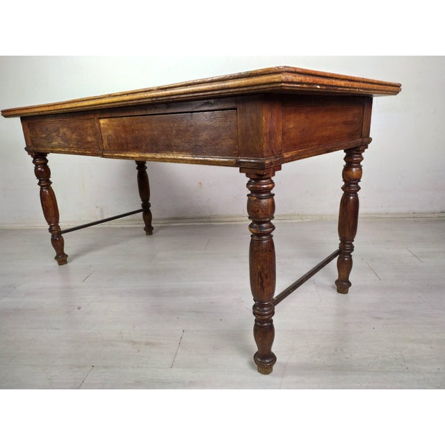 Tan Oak Work Table For Sale - Image 4 of 18