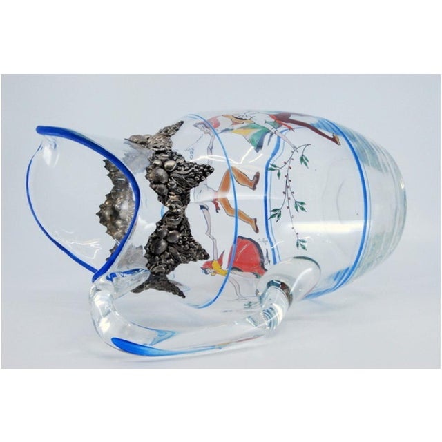 Glass Jug with Typical Portuguese Costumes For Sale - Image 6 of 11