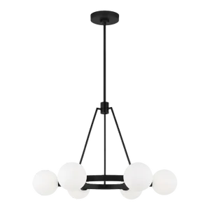 Sean Lavin By Visual Comfort Studio Clybourn 6-Light Chandelier in Midnight Black
