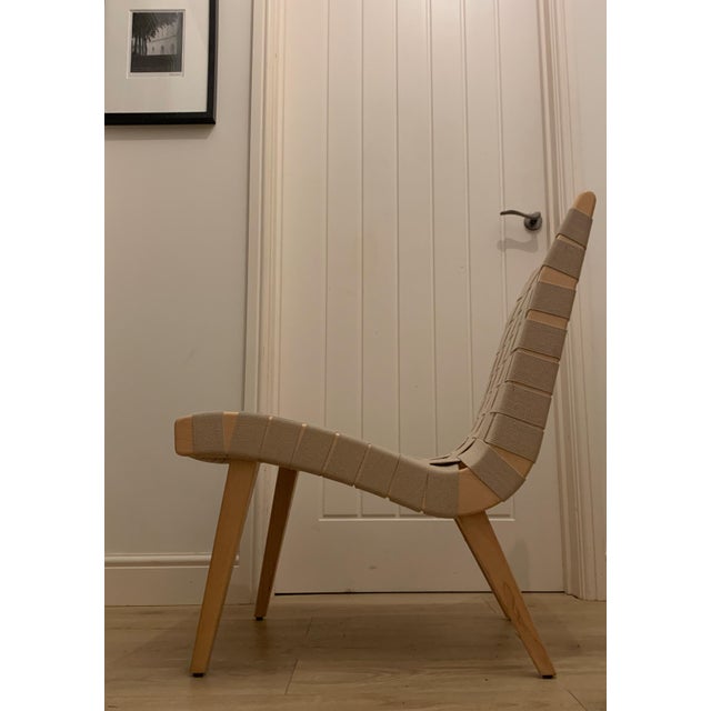 Lounge Chair with Flax Webbing and Clear Maple Finish by Jens Risom for Knoll Inc. For Sale - Image 11 of 13