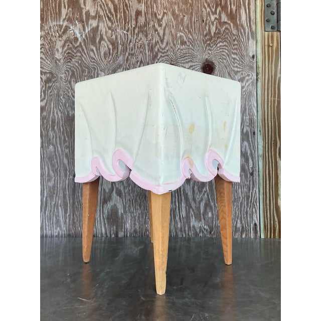 1980s Vintage Boho Tromp L’oiel Side Table For Sale - Image 10 of 11