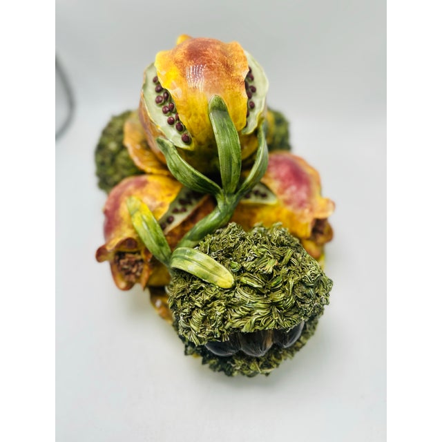 Italian Vintage Italian Majolica Centerpiece For Sale - Image 3 of 7