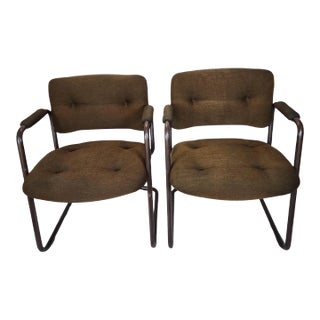 1987 Steelcase Cantilever Chairs - a Pair For Sale